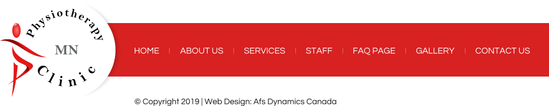 Physiotherapy Clinic MN HOME ABOUT US SERVICES STAFF FAQ PAGE GALLERY CONTACT US © Copyright 2019 | Web Design: Proweaver